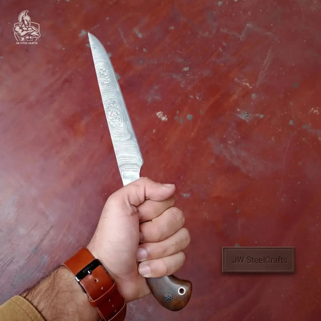 Handmade Damascus Fillet Knife - Premium Blade for Meat Trimming
