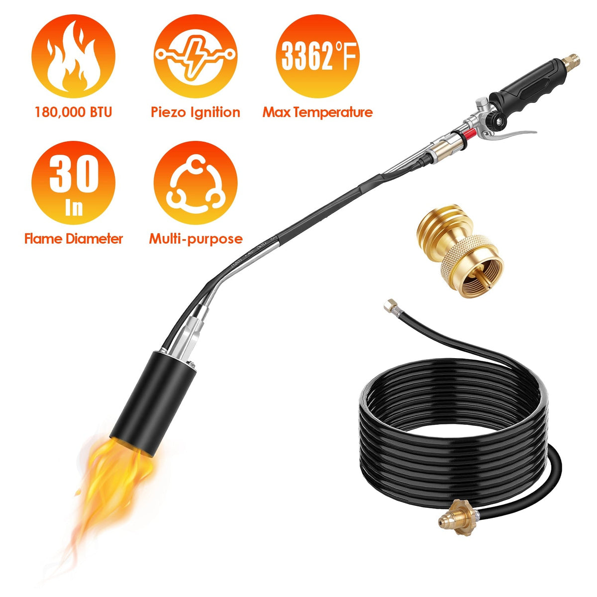 180,000 BTU Propane Weed Torch