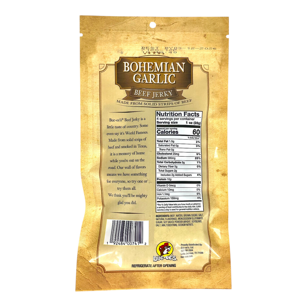 Bucee's Bohemian Garlic Beef Jerky